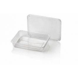 Barquette plastique alimentaire micro onde 183x135x35mm Transparente (500 pièces) [RD-448333]