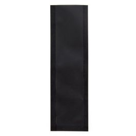 Plastiek Zakken Mat Zwart 3,8x12,7cm Sealbaar permanente Sluiting (100 stuks) [CRB5B]