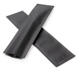Plastiek Zakken Mat Zwart 3,8x15,2cm Sealbaar permanente Sluiting (100 stuks) [CRB6B]