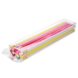 Boîte cadeau plastique à transparence cristalline 3.8 x 2.5 x 19.1 cm (25 Pieces) [FPB340]
