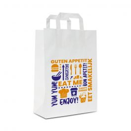 Sac a Emporter 18 + 8 x 22 cm blanc (250 pcs) [FP-DP0201]