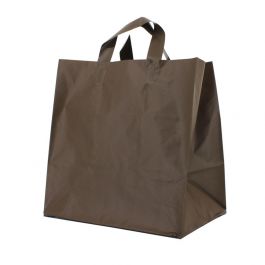Sac plastique pour repas 21 + 15x19cm Marron (250 pcs) [FP-DQL015]