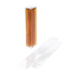 Boites cadeau plastique à transparence cristalline 3.8 x 3.2 x 17.1 cm (25 Pièces) [FPB341]