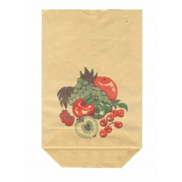 Kruisbodem Fruitzakken Kraft (inhoud 1 kg) 16,5x26cm - 1 laags 70 grs [100 stuks) [PAKB1626]