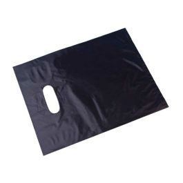 Draagtassen Plastiek Zwart 33x38,1cm 18 Micron HDPE (100 stuks) [H1315BK3]