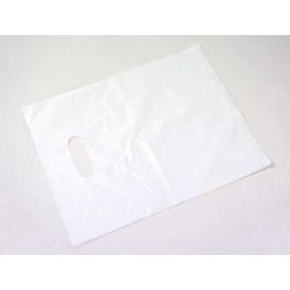 Draagtassen Plastiek Wit 20x25cm PE 20 micron (100 stuks) [H810WT3]