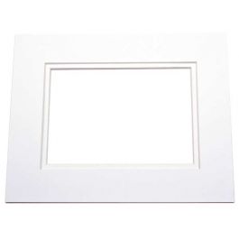 Passepartout Dubbeldik Super Wit/Super Wit 20,3x25,4cm met 11,25x16,75cm Venster (25 stuks) [MD30023]