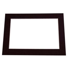 Passepartout Zwart 20,3x26,7cm Venster - Buitenmaat 27,9x35,6cm Conserveringskwaliteit (25 stuks) [MS30022]