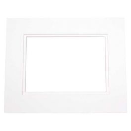 Passepartout Dubbeldik Wit/Wit 40,6x50,8cm met 27x34,6cm Venster (10 stuks) [MD20151]