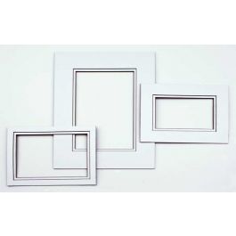 Passepartout Dubbeldik Wit/Zwart 40,6x50,8cm met 27x34cm Venster (10 stuks) [MD20195]