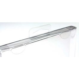Plastiek Doosjes 9,6x1,6x13,2cm Kristalhelder met Hanger in het midden (25 stuks) [CHFB10]