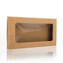 Kraftdoosjes met Venster 10,2x2,1x13,8cm (25 stuks) [WKRG313]