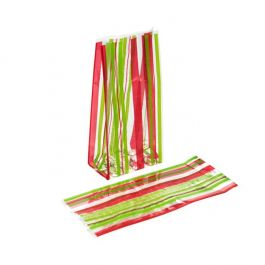 Bedrukte Zakken Gekleurde Strepen 10,2x6,4x24,1cm met zijvouw (100 stuks) [G4SCA]