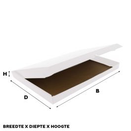 Verzenddozen 41.5x30.5x8,5cm Wit (50 st.) [FP-VPD003]