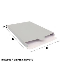 Verzenddoosjes 24x35x2,9cm Zilver (50 st.) [FP-VPD021]