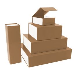 Boite Aimantée 23x23x11cm Marron/blanc (25 pcs) [FP-VPD090]