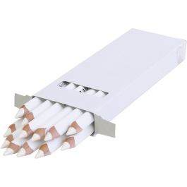 Crayons de Couleur Jumbo edu, ép. 10 mm, mine 6,25 mm, blanc, 12 pièces/ 1 Pq. [HOB-408001]