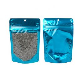 Stazakken Transparant/Blauw 10,2x6x15,2cm Met Ophanggat (100 Stuks) [ZBGB2AM]