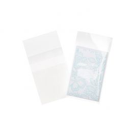 Sachet plastique transparence cristalline 6,5x9+3cm avec Rabat "Sécurisée" (100 pièces) [B2PC]