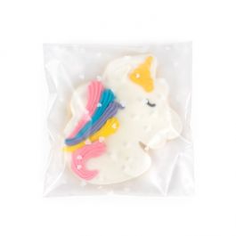 Frosted Plastiek Zakken 11,4x11,4 cm Met Hartjes Bedrukking en Plakstrip (100 Stuks) [B44FHXL]