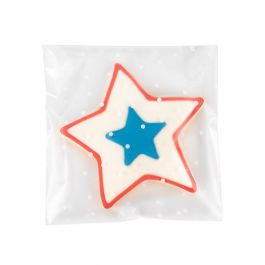 Frosted Plastiek Zakken 12,7x12,7 cm Met Stippen en Plakstrip (100 Stuks) [B55FD]