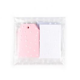 Frosted Plastiek Zakken 14x14 cm Met Harten en Plakstrip (100 Stuks) [B55FHXL]
