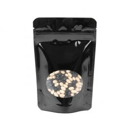 Stazakken Zwart met ovaal Venster 10x6x15cm | 57 gram (100 stuks) [ZBGO2B]