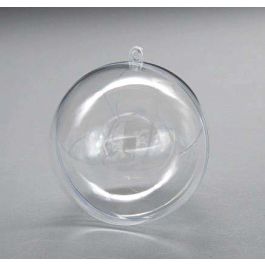Boule en plastique transparent 12cm (25 pièces) [PEP-1002120]