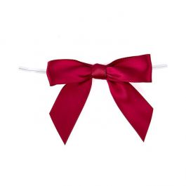 Noeuds pré-noués 8,9 cm Rouge vin (25 pièces) [BOWWR]