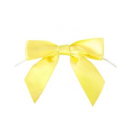 Noeuds pré-noués 8,9 cm Jaune (25 pièces) [BOWYW]