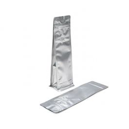 Koffie Zakken Met Ventiel Zilver 7,9x6x26cm (50 Stuks) [BBC1S]