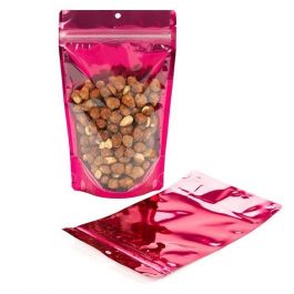 Stazakken Transparant/Fuchsia 13x7,9x20,6cm | 57 gram (100 stuks) [ZBGB3FS]