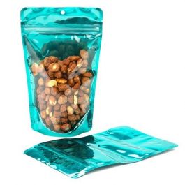 Stazakken Transparant/Teal 13x7,9x20,6cm | 113 gram (100 stuks) [ZBGB3TL]