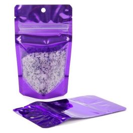 Stazakken Transparant/Violet 7,9x5,1x13cm | 28 gram (100 stuks) [ZBGB1VL]