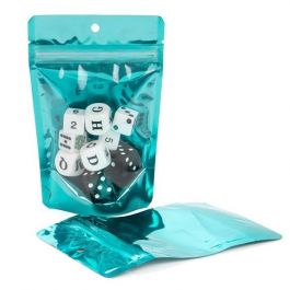 Stazakken Transparant/Teal 10,2x6x15,2cm | 57 gram (100 stuks) [ZBGB2TL]