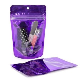 Stazakken Transparant/Violet 10,2x6x15,2cm | 57 gram (100 stuks) [ZBGB2VL]
