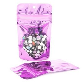Doypack avec dos violet 7.9x5.1x13cm (28 g) (100 pièces) [ZBGB1PK]