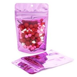 Stazakken Transparant/Roze 10,2x6x15,2cm | 57 gram (100 stuks) [ZBGB2PK]