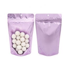 Stand up pouches metallized/transparent 13x8x20.5 cm (100 pieces)