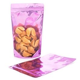 Stazakken Transparant/Roze 17,1x8,9x28,6cm | 340 gram (100 stuks) [ZBGB4PK]