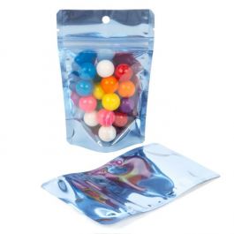 Stazakken Transparant/Blauw 10,2x6x15,2cm | 57 gram (100 stuks) [ZBGB2BL]