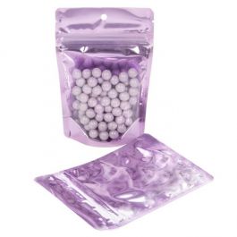 Stazakken Transparant/Lavendel 10,2x6x15,2cm | 57 gram (100 stuks) [ZBGB2LV]