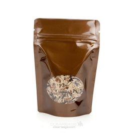Stazakken Brons met ovaal Venster 10x6x15cm | 312 gram (100 stuks) [ZBGMO2BZ]