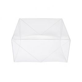 Couvercle Pliant et Transparence Cristalline 15,4x7,6x15,4cm Transparent (25 pièces) [BT14]