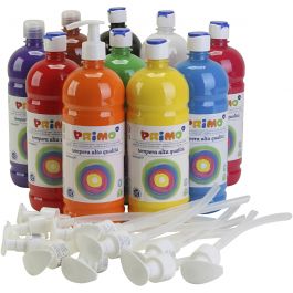 Peinture à la détrempe Mate, mate, ass. de couleurs, 10x1000 ml/ 1 Pq. [HOB-980648]