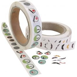 Sticker ogen, ogen/snor, d 17 mm, 2000 stuk/ 1 doos [HOB-230147]