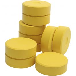 Gouache - Assortiment, jaune, H: 19 mm, d 57 mm, 10 pièce/ 1 Pq. [HOB-627214]
