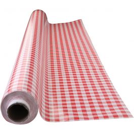 Nappe de table cirée, L: 140cm, rouge, blanc, 1 par m [HOB-8055920]