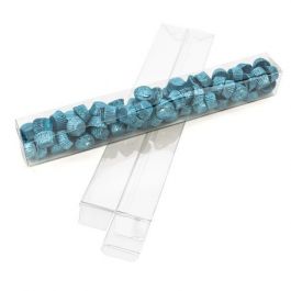 Boite cadeau plastique à transparence cristalline 5.2 x 5.2 x 43.2 cm (25 Pièces) [FPLB350].
