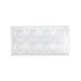 Boites à transparence avec inserts ronds pour bonbons artisanaux 7x2.1x13.8cm (25 pièces) [CNDYR272]